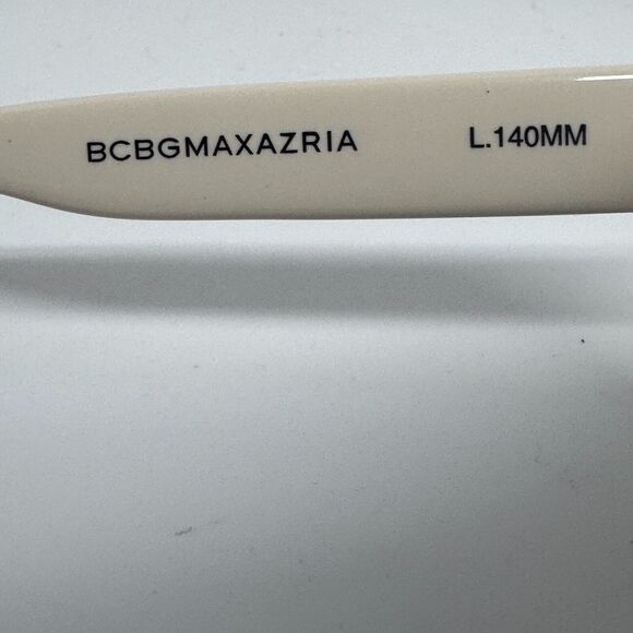 BCBGMAXAZRIA Sunglasses AMAZE IVORY LAMINATE Shiny Square with Green Lens H16601 main image 5